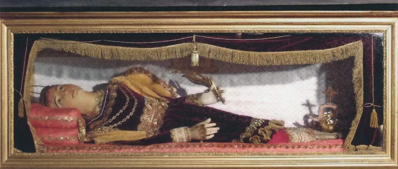 Le reliquaire de saint Fidelis, sous le maître-autel de l'église de Cressier
